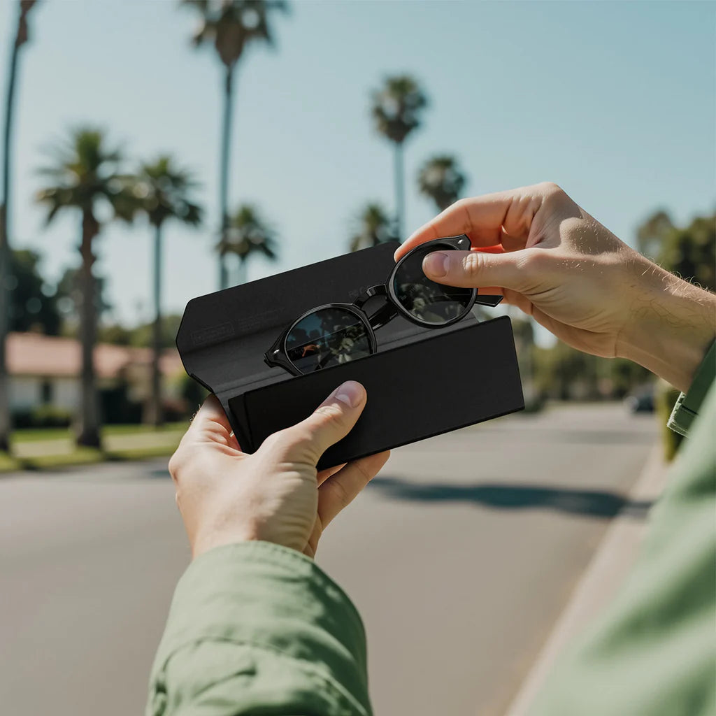 Vegan Leather Glasses Case Foldable Shell