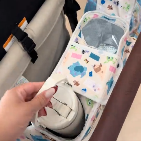Single Stroller Organizer – Insulated Cup Holders & Snack Pocket