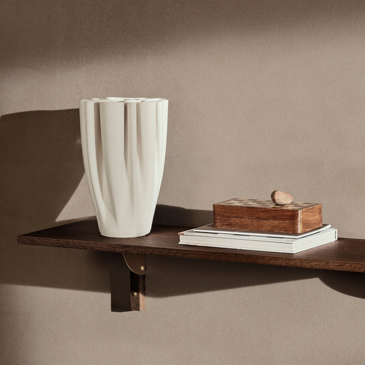 3D Printed Ceramic Vase – Fabric-Like Folded Design