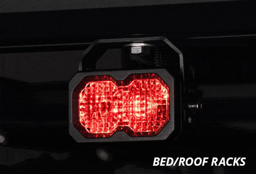 A pair of white floodlight LED spotlights
