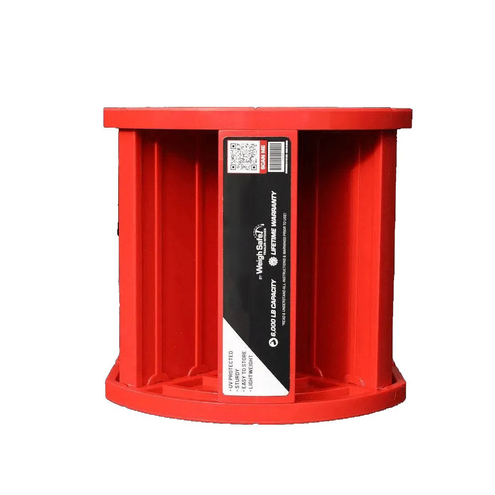 Weighing safety flip jack block