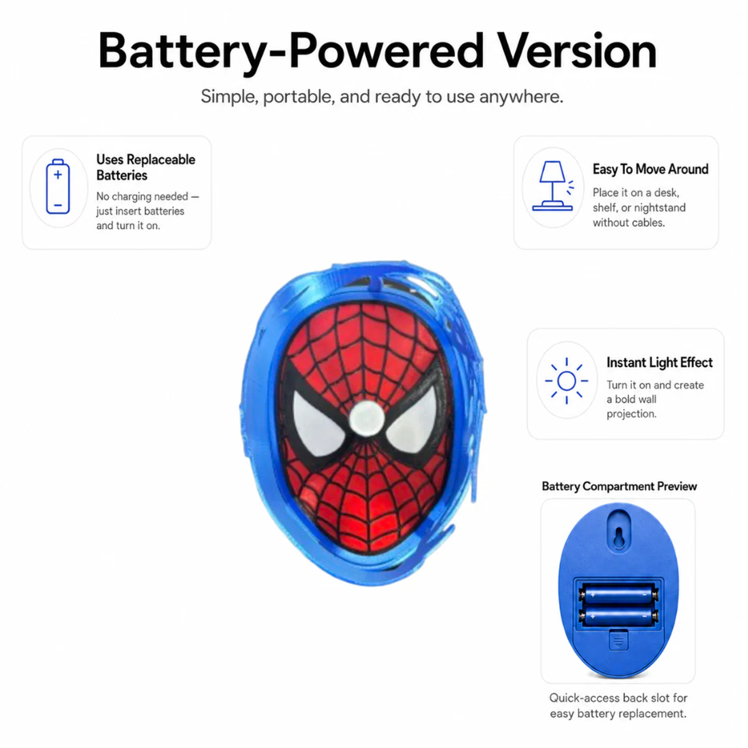 Spider Hero Shadow Lamp
