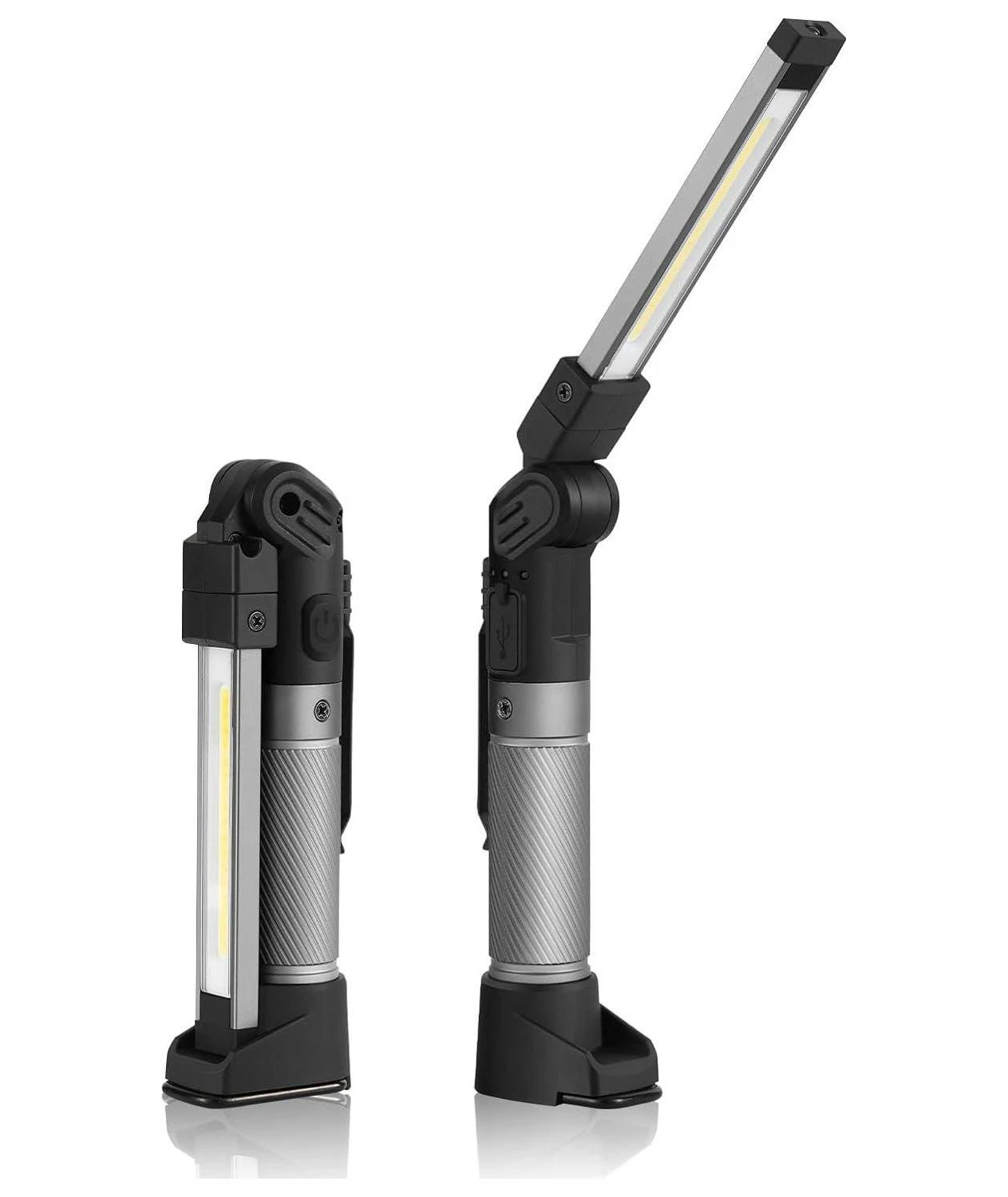 Magnetic Work Light – 800 Lumens Rechargeable Folding LED Flashlight