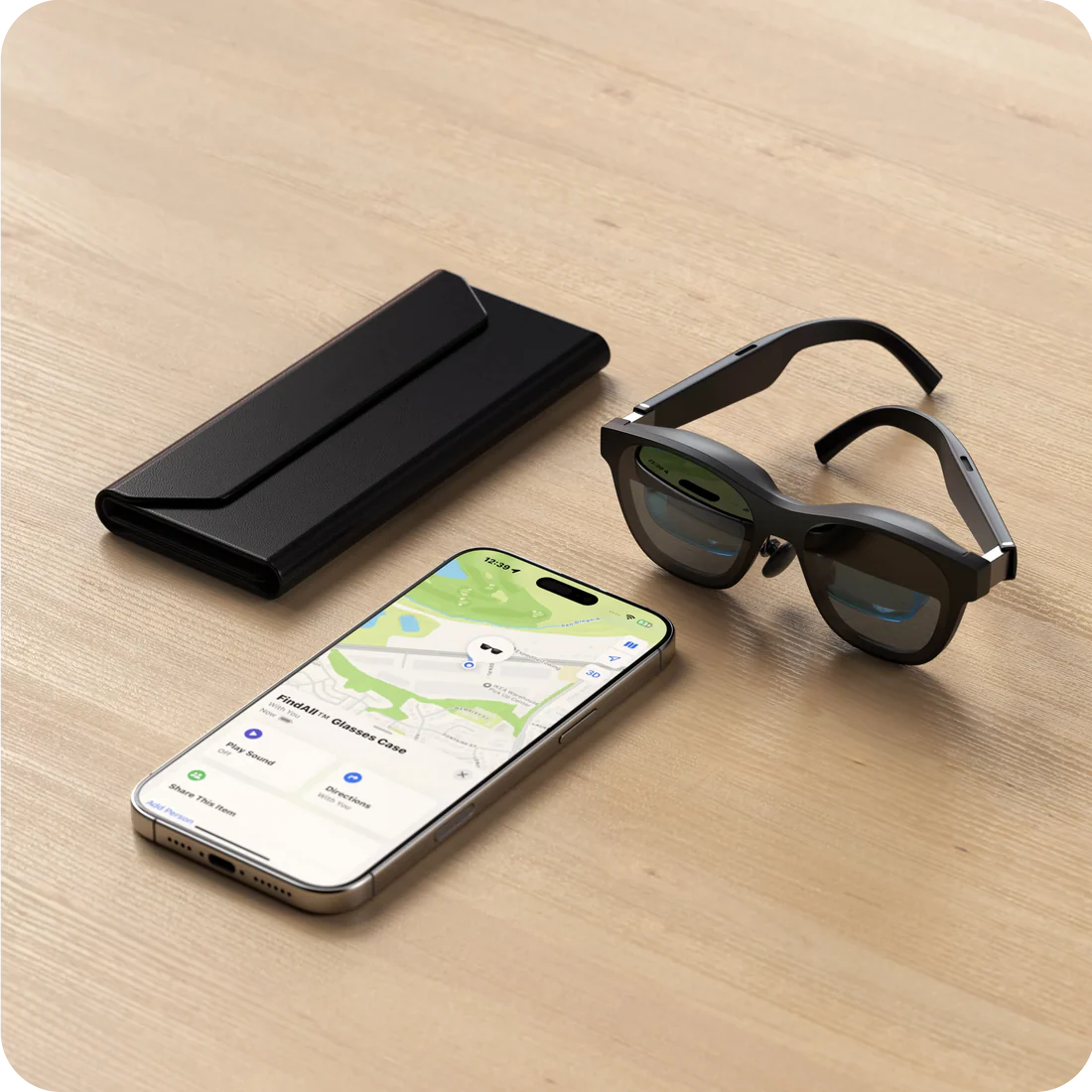 Vegan Leather Glasses Case Foldable Shell