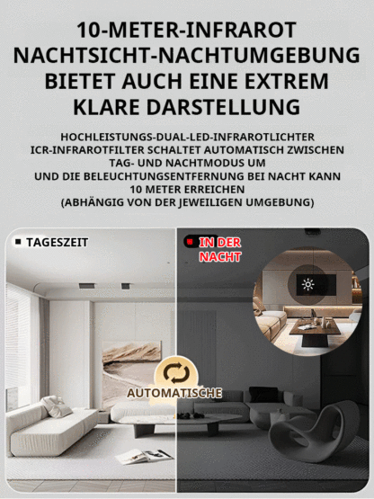 Magnetische 4K HD-Überwachungskamera ohne Bohren | Kein Abo | Ohne Stromkabel oder WLAN nutzbar | AES-256 Datenverschlüsselung 🛡️📸