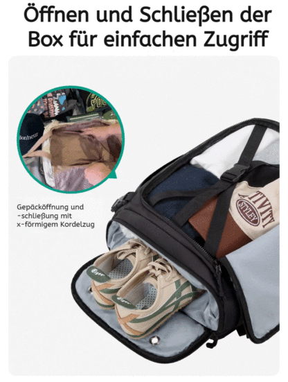 【Spart teure Gepäckgebühren】 Großer Handgepäck-Rucksack ohne Check-in | 180° Koffer-Öffnung | Auf 38L erweiterbar | Wasserfest, diebstahlsicher, schnittfest ✈️🎒