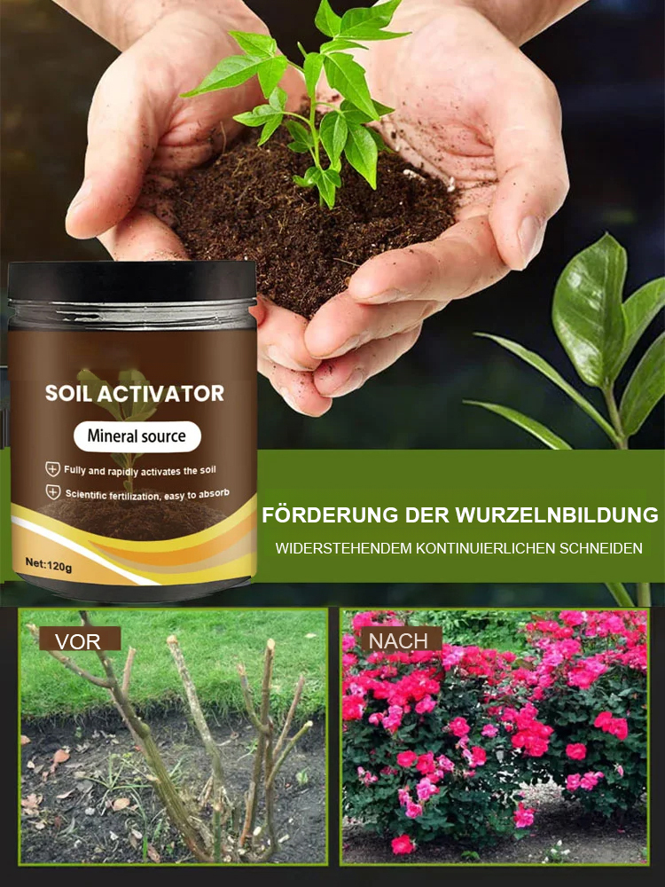 【1+1 GRATIS】Premium Garten Bodenaktivator | Löst Bodenverdichtung | 7 Tage Pflanzen-Rettung | 100% Bio und Haustierfreundlich 🌱💧
