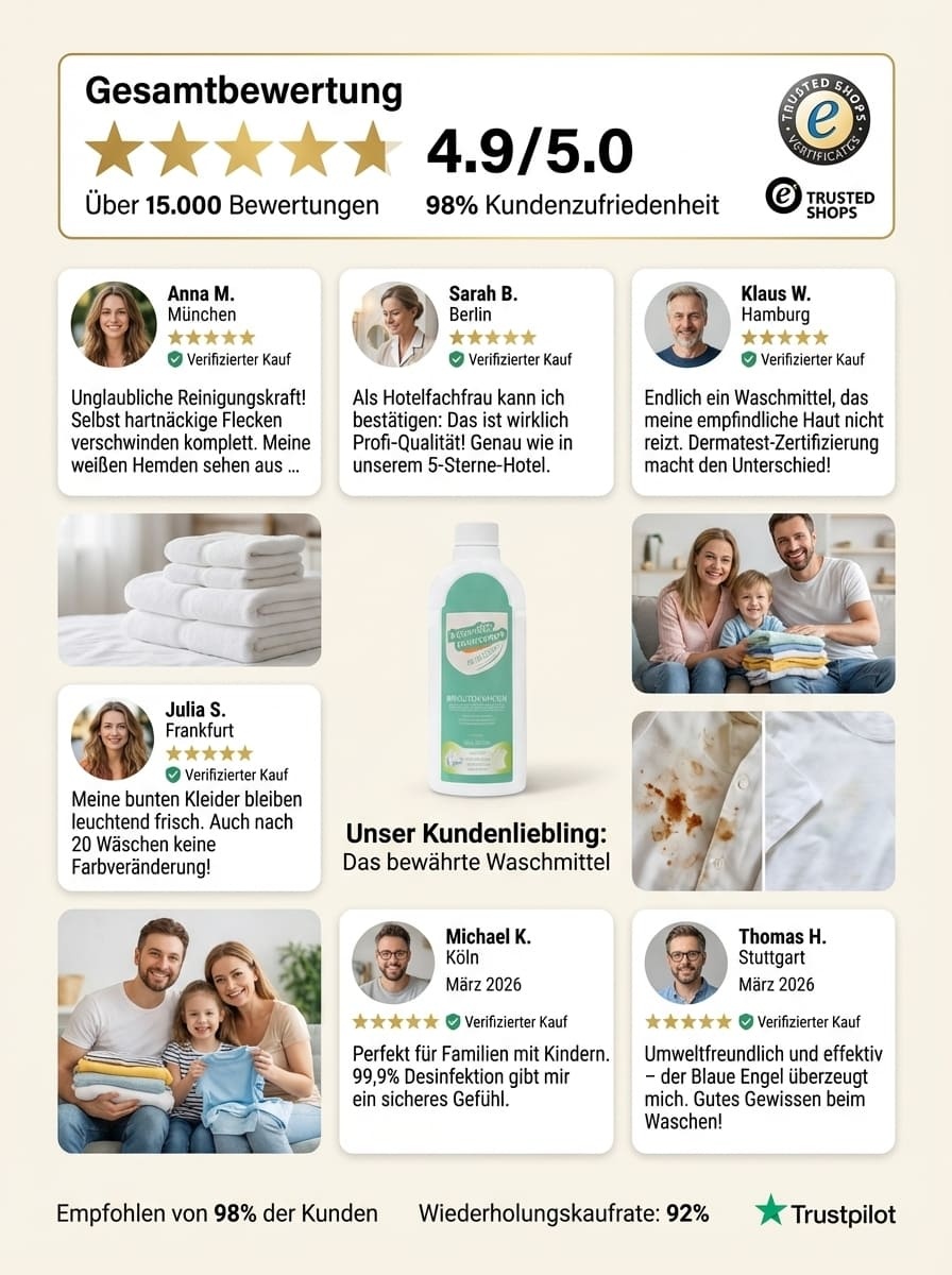 【Dermatest zertifiziert】Kraftvolles Waschmittel zur Aufhellung | Fleckenentfernung in 3s | Farbauffrischung 👕🌿