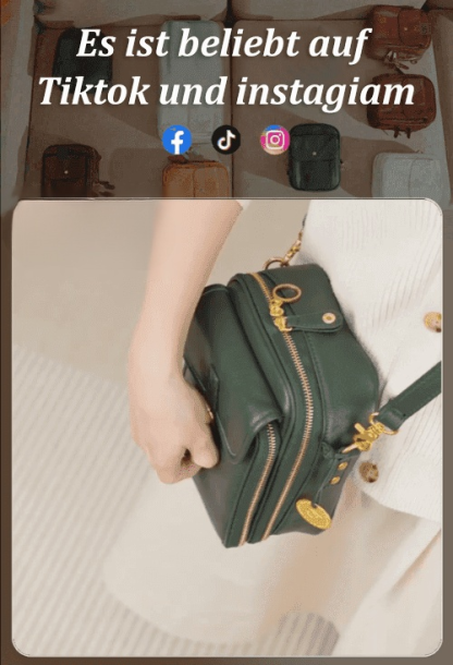 Fashion Week Bestseller | Diebstahlsichere Tasche aus Echtleder | RFID-Blocker |Verriegelbarer Reißverschluss | Großes Fassungsvermögen 👜🔒