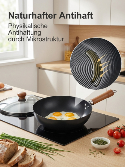 【 LFGB-Zertifiziert】Nanbu Tekki Japanische handgeschmiedete Eisenpfanne | 100% PFAS-frei | Natürliche Antihaftwirkung |Eisenanreicherung | Rostfrei und kratzfest 🍳