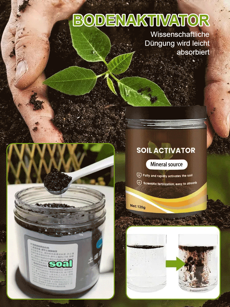 【1+1 GRATIS】Premium Garten Bodenaktivator | Löst Bodenverdichtung | 7 Tage Pflanzen-Rettung | 100% Bio und Haustierfreundlich 🌱💧