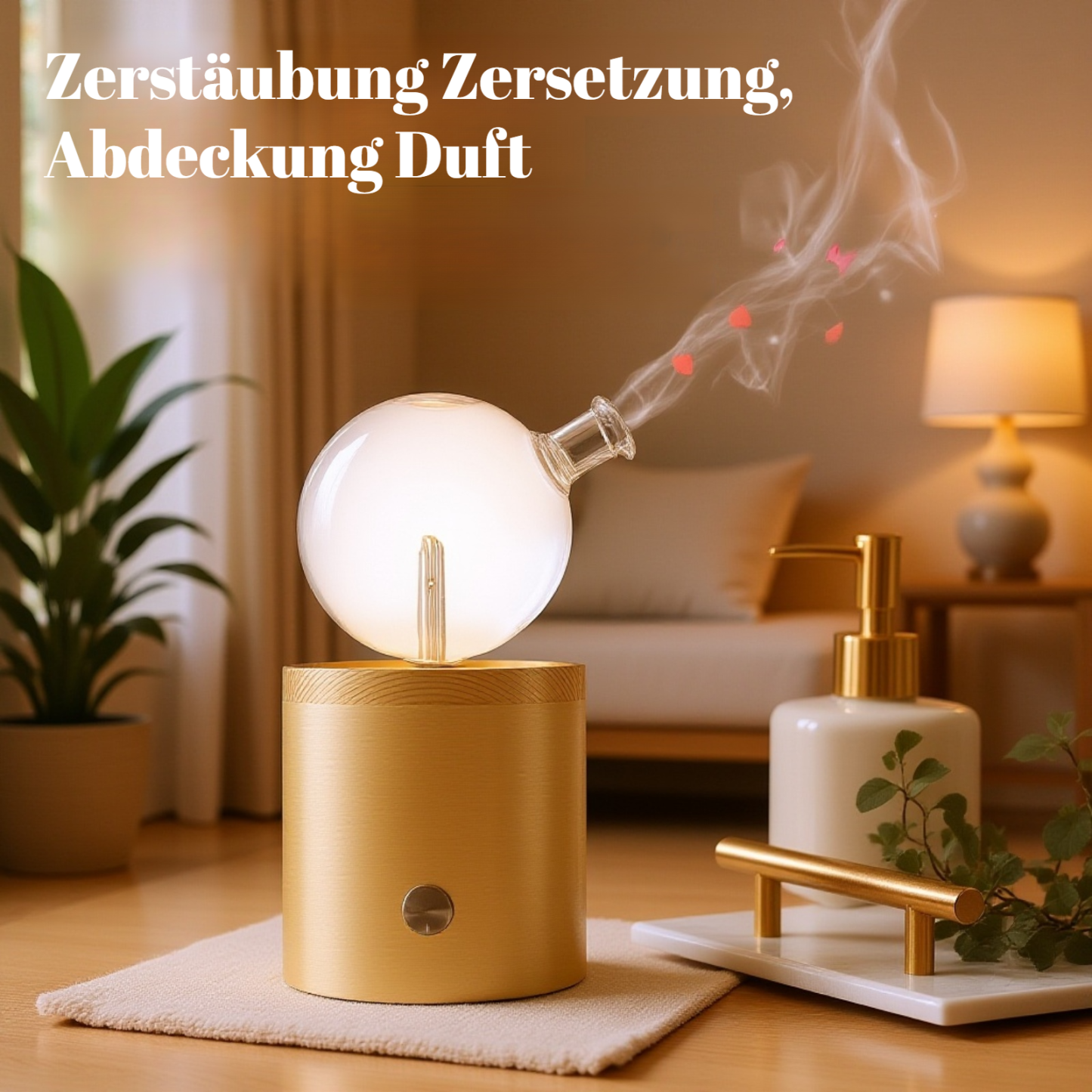 Aromadiffusor aus Massivholz ohne Wasser und ätherischen Ölen