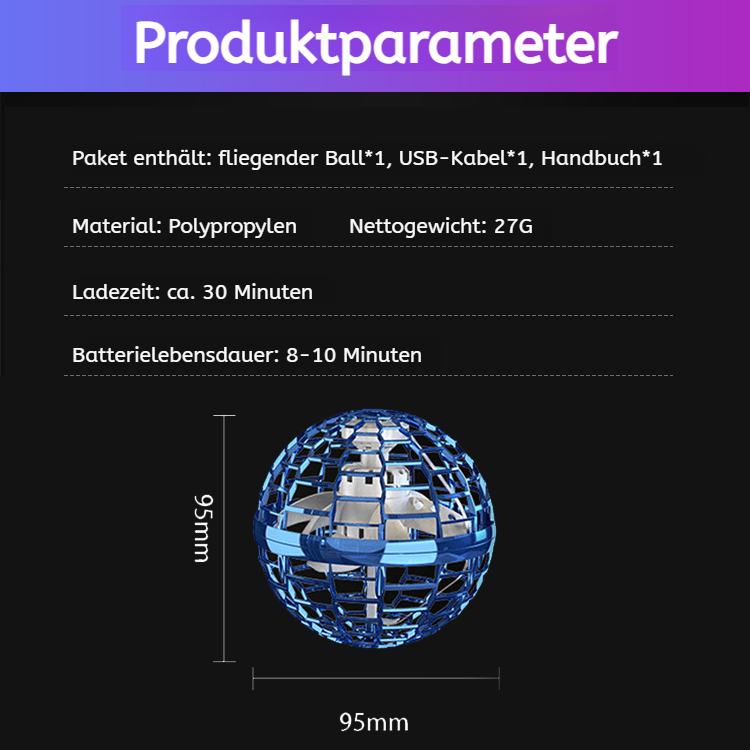 [Zeitlich begrenztes 1+1 Gratis] Smarter Magischer Bumerang-Ball| Bunte LED-Lichter | Kindersicherer Kollisionsschutz | Anti-Stress-Gadget | Trainiert Hand-Auge-Koordination 🛸✨