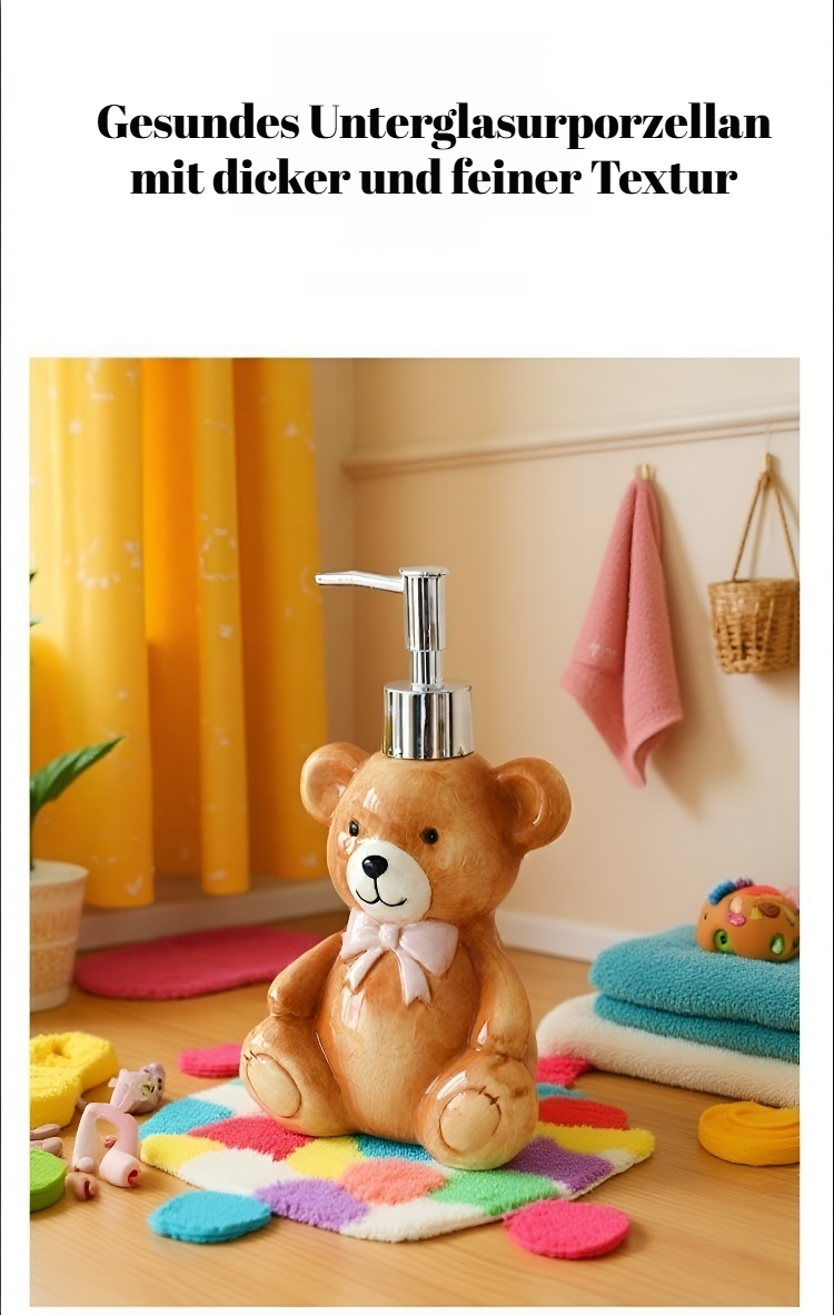 Weihnachtliche Seifenspender mit Bärenmotiv