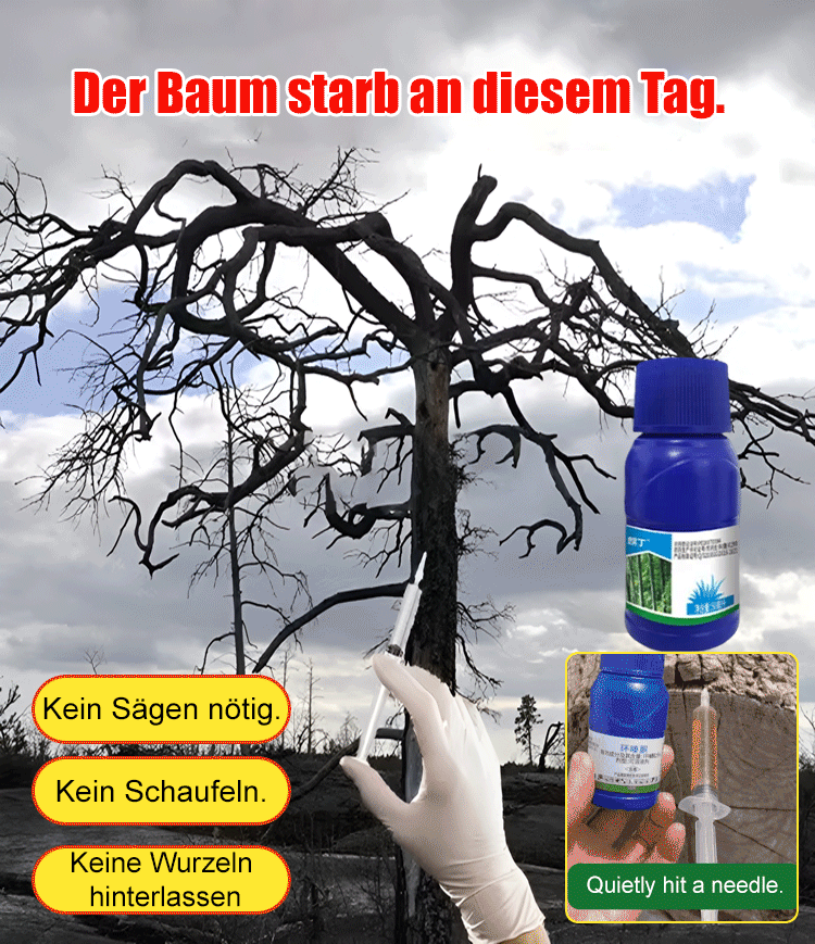  [Geld-zurück-Garantie] Profi-Wurzelvernichter Extra Stark 🌳 | Entfernt Bäume, Bambus und Unkraut | Bodenfreundlich | 24h Hocheffektiv | 1 Jahr Langzeitschutz