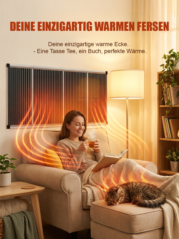 【Nur 1 kWh in 7 Tagen】 Grafen Infrarot-Wandheizung | 3 Sek. Schnellwärme | A+++ Energiesparend | TÜV-Zertifiziert 🏠🔥