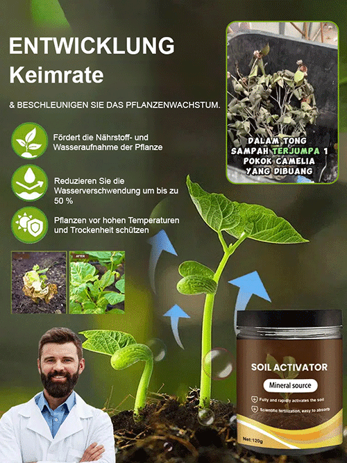 【1+1 GRATIS】Premium Garten Bodenaktivator | Löst Bodenverdichtung | 7 Tage Pflanzen-Rettung | 100% Bio und Haustierfreundlich 🌱💧