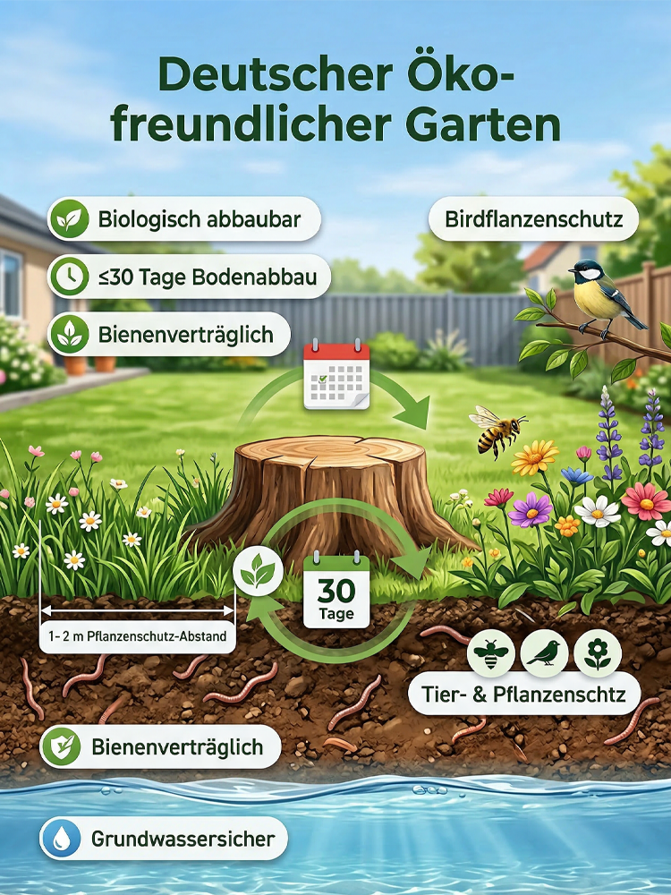 [Geld-zurück-Garantie] Profi-Wurzelvernichter Extra Stark 🌳 | Entfernt Bäume, Bambus und Unkraut | Bodenfreundlich | 24h Hocheffektiv | 1 Jahr Langzeitschutz