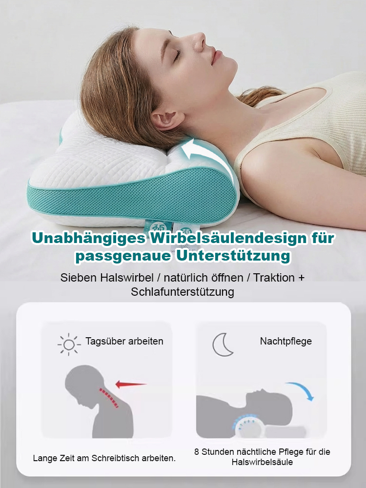  TÜV zertifiziert | Dermatest Sehr Gut | Orthopädisches Daunen-Nackenkissen | 5D-Ergonomie gegen Schmerzen | Atmungsaktiv🛌💤