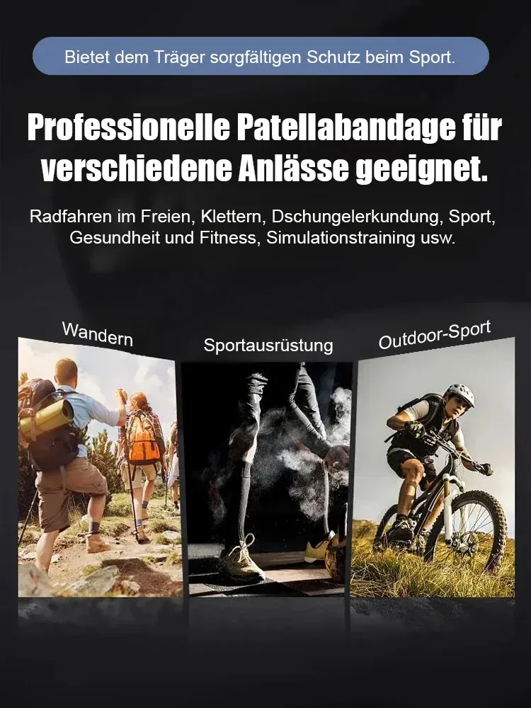 【Von Orthopäden empfohlen】 Premium Patellaband Kniebandage | Reduziert den Gelenkdruck | Rutschfest und atmungsaktiv 🦵🛡️
