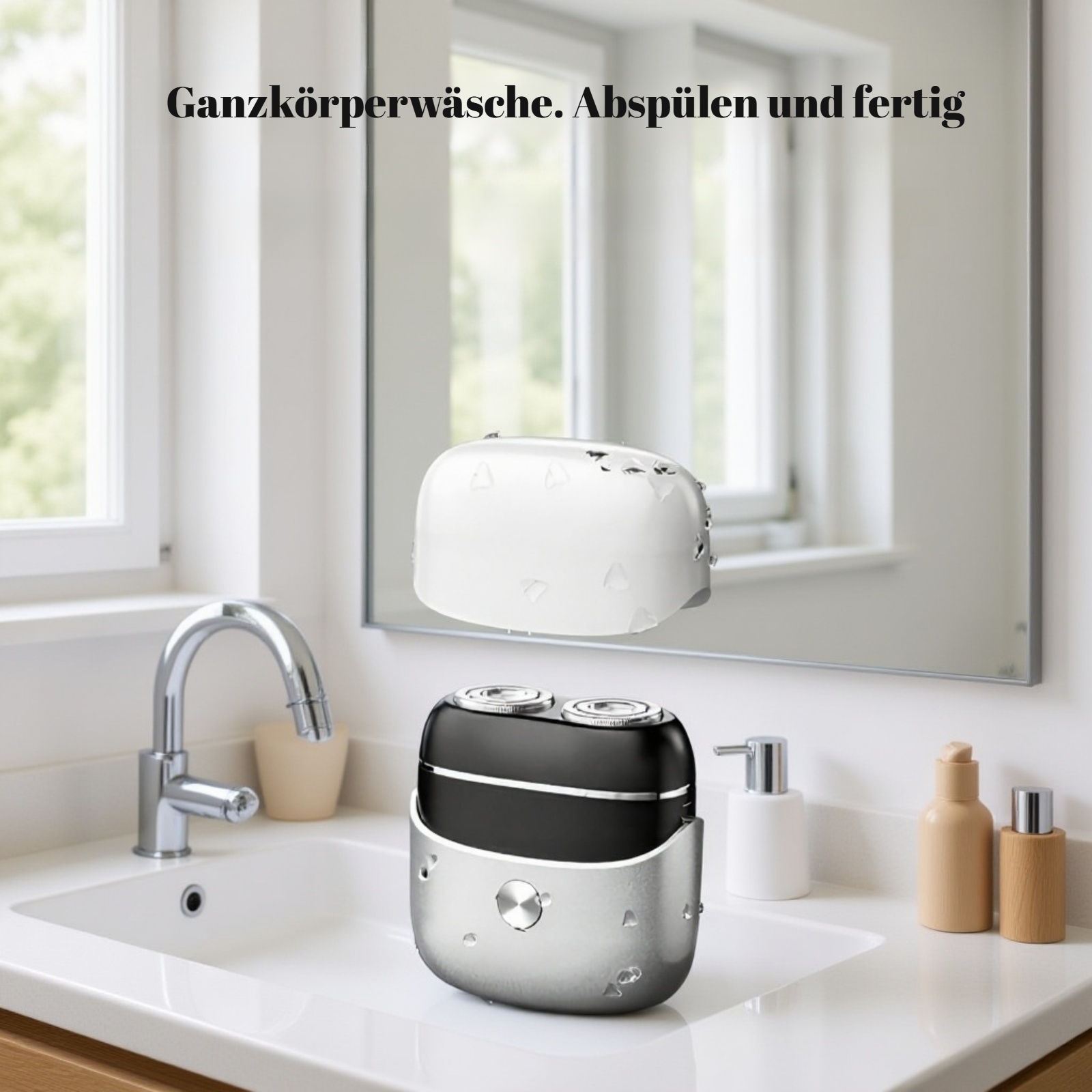 Mini Tragbarer Doppelkopf-Rasierer für Herren