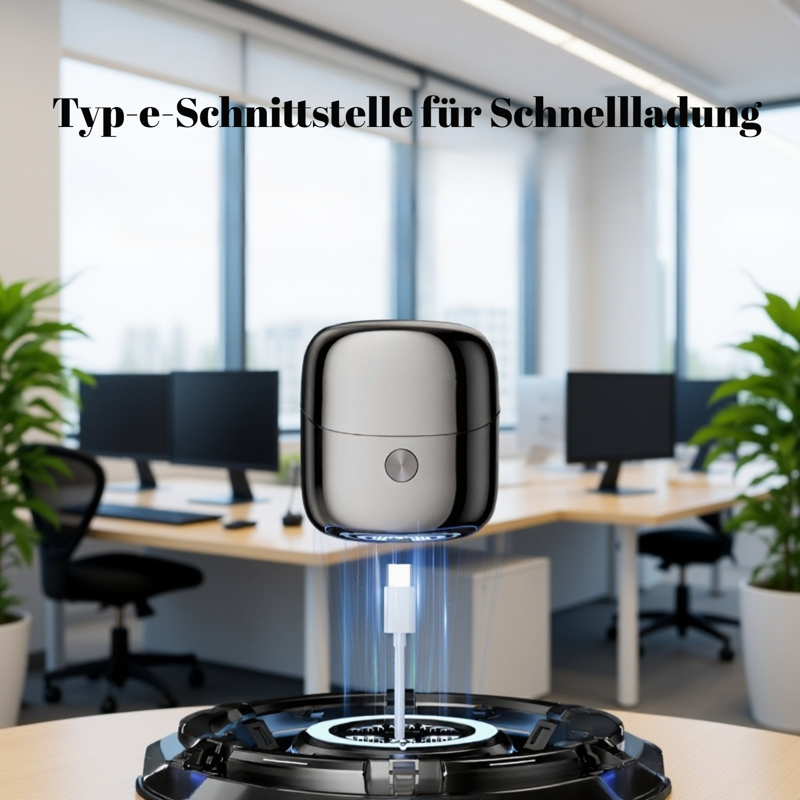 Mini Tragbarer Doppelkopf-Rasierer für Herren