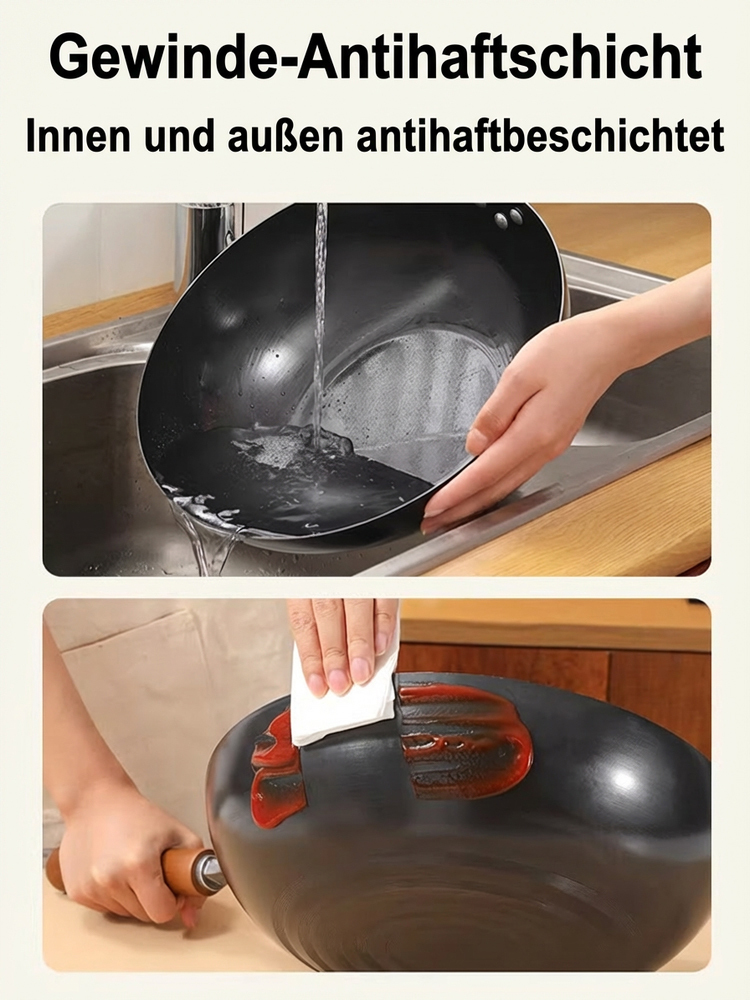 【 LFGB-Zertifiziert】Nanbu Tekki Japanische handgeschmiedete Eisenpfanne | 100% PFAS-frei | Natürliche Antihaftwirkung |Eisenanreicherung | Rostfrei und kratzfest 🍳