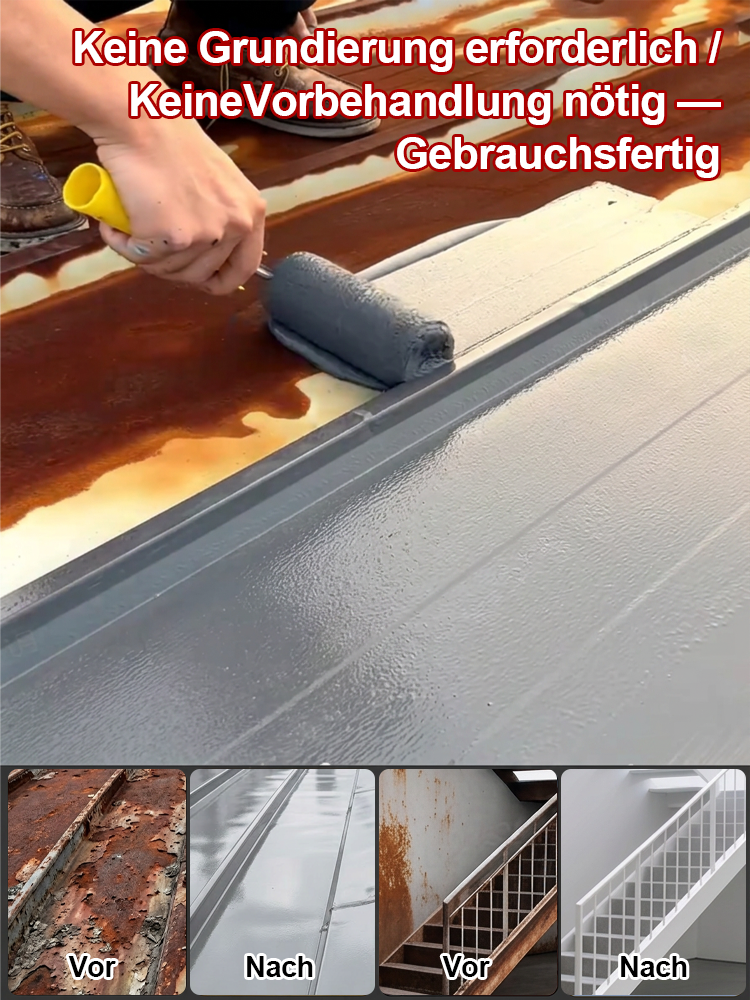 🏅 TÜV und Blauer Engel zertifiziert: Industrie-Metallfarbe | Kein Schleifen oder Grundieren | 2h schnelltrocknend | 30 Jahre haltbar | Umweltfreundlich 🎨