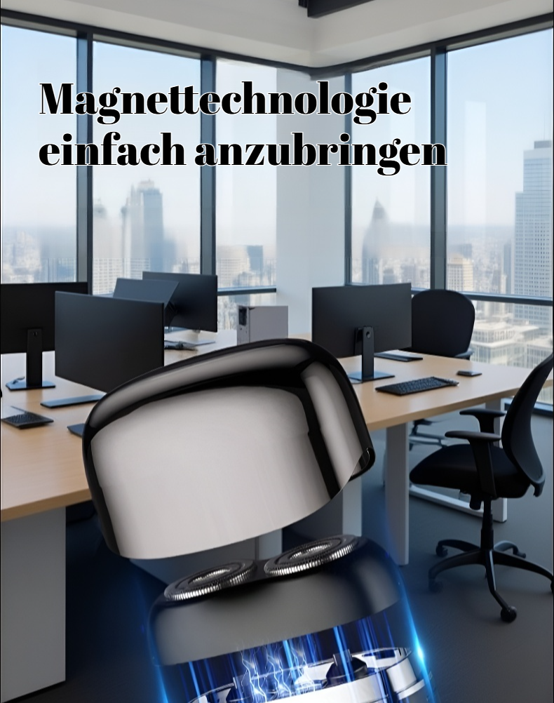 Kompakter Elektrorasierer mit Doppelkopf für Männer