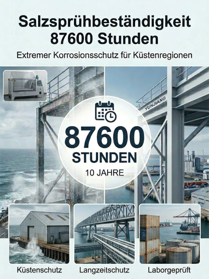 🏅 TÜV und Blauer Engel zertifiziert: Industrie-Metallfarbe | Kein Schleifen oder Grundieren | 2h schnelltrocknend | 30 Jahre haltbar | Umweltfreundlich 🎨