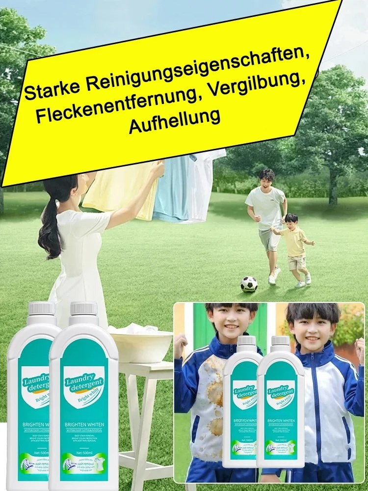 【Dermatest zertifiziert】Kraftvolles Waschmittel zur Aufhellung | Fleckenentfernung in 3s | Farbauffrischung 👕🌿