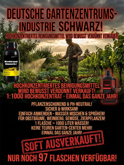 【1 Flasche = 1000L Ergiebigkeit】Profi-Gartenreiniger Konzentrat 1:1000 🌿 | Bienenfreundlich & Biologisch Abbaubar | 12 Monate Langzeitschutz 🛡️