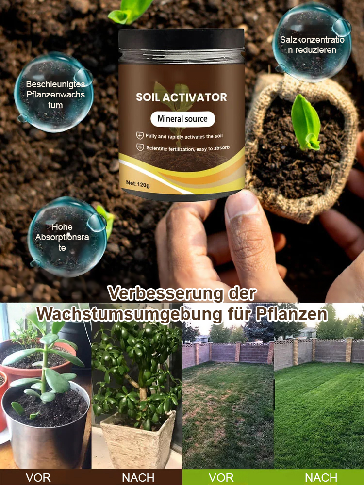 【1+1 GRATIS】Premium Garten Bodenaktivator | Löst Bodenverdichtung | 7 Tage Pflanzen-Rettung | 100% Bio und Haustierfreundlich 🌱💧