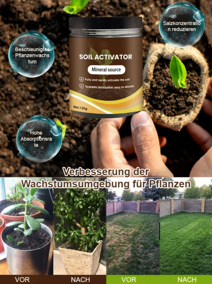 【1+1 GRATIS】Premium Garten Bodenaktivator | Löst Bodenverdichtung | 7 Tage Pflanzen-Rettung | 100% Bio und Haustierfreundlich 🌱💧