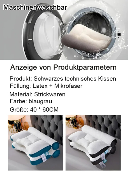  TÜV zertifiziert | Dermatest Sehr Gut | Orthopädisches Daunen-Nackenkissen | 5D-Ergonomie gegen Schmerzen | Atmungsaktiv🛌💤