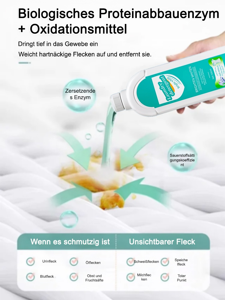 【Dermatest zertifiziert】Kraftvolles Waschmittel zur Aufhellung | Fleckenentfernung in 3s | Farbauffrischung 👕🌿
