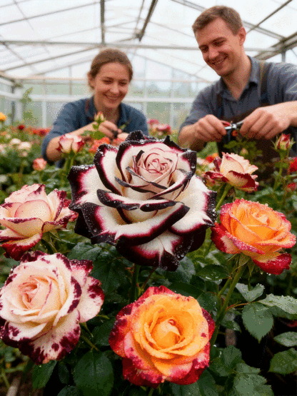 【100% Keimgarantie】Seltene Gefleckte Rosen Samen 🌹 | Winterhart bis -20°C | 300 Tage Dauerblüte | Herrlicher Rosenduft