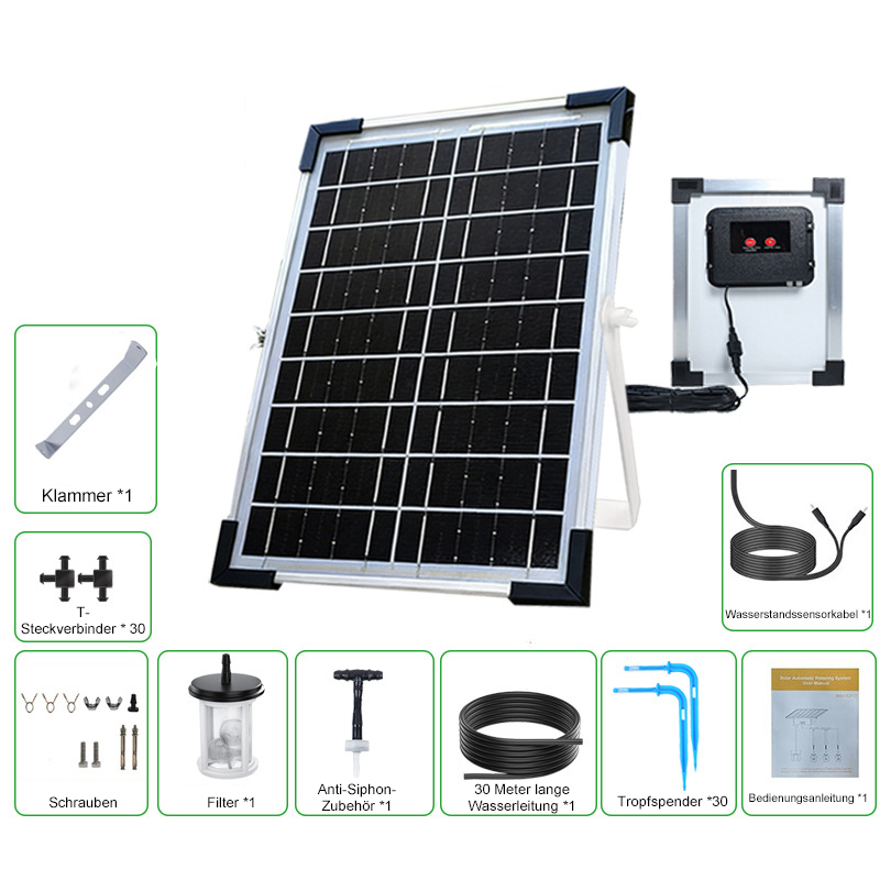 [spoga+gafa Empfehlung] Vollautomatisches Solar-Bewässerungssystem 🪴 | Ohne Wasserhahn oder Strom | 70% Wasserersparnis | Für Balkon und Garten ☀️
