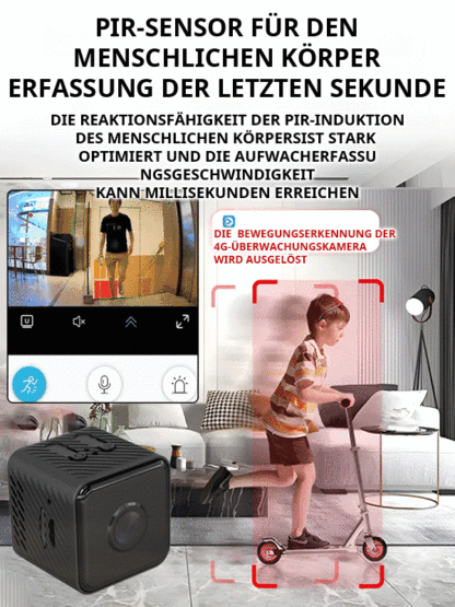 Magnetische 4K HD-Überwachungskamera ohne Bohren | Kein Abo | Ohne Stromkabel oder WLAN nutzbar | AES-256 Datenverschlüsselung 🛡️📸