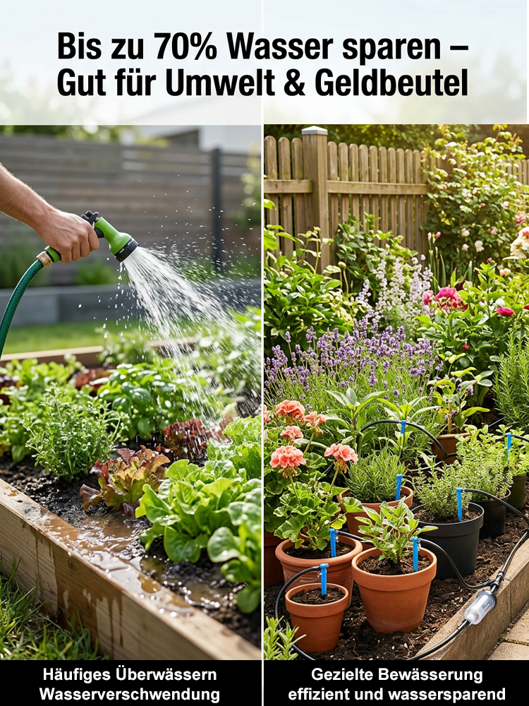[spoga+gafa Empfehlung] Vollautomatisches Solar-Bewässerungssystem 🪴 | Ohne Wasserhahn oder Strom | 70% Wasserersparnis | Für Balkon und Garten ☀️