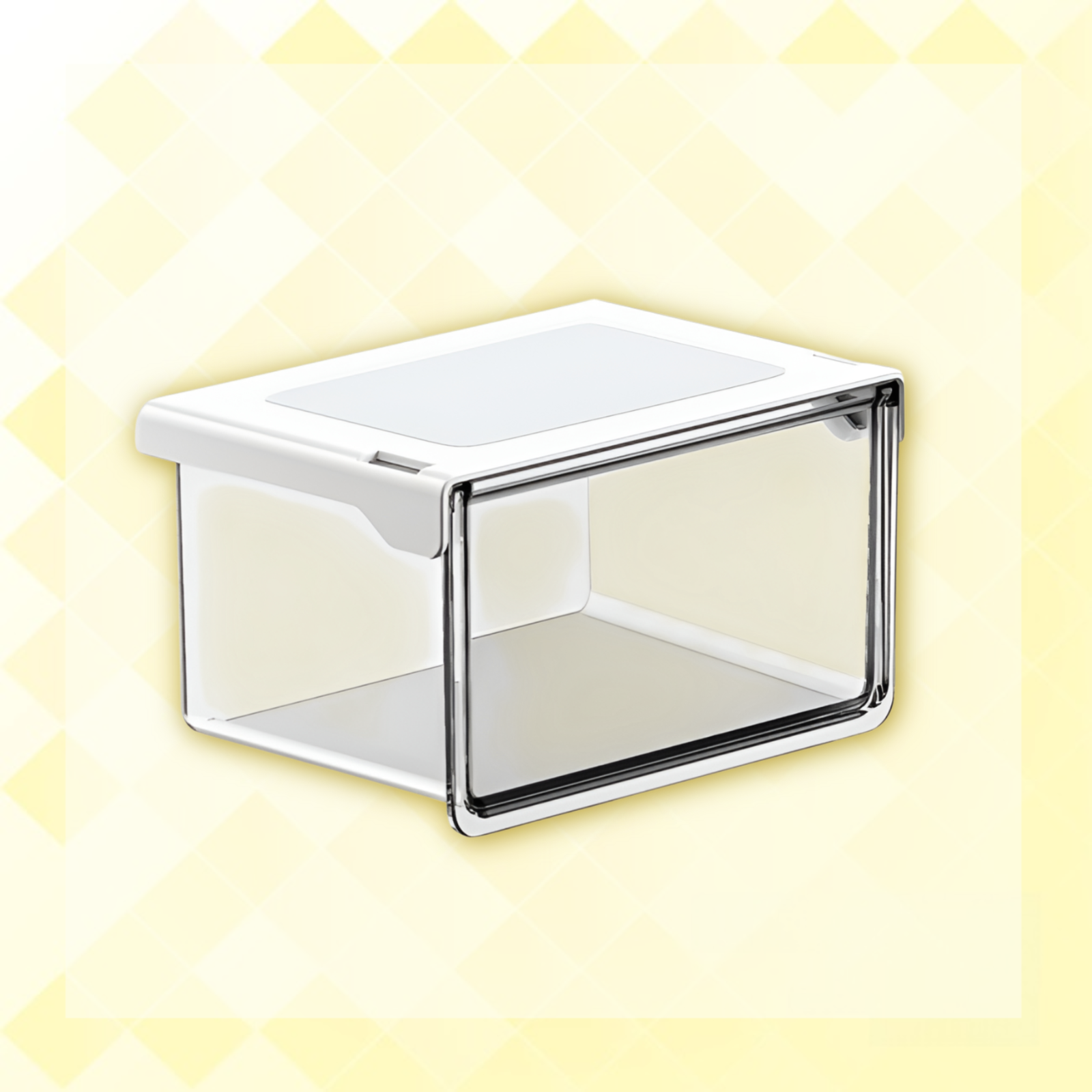 Transparente Aufbewahrungsbox für den Tisch, 33° geneigt, leicht zugänglich