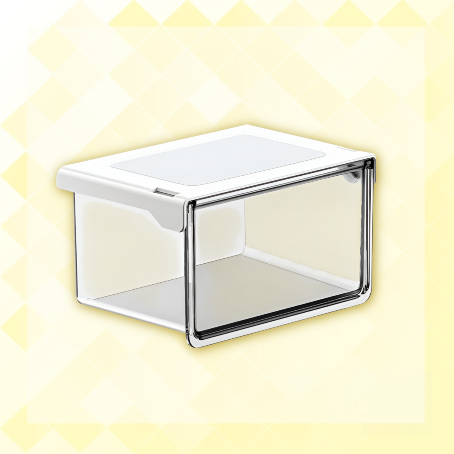 Transparente Aufbewahrungsbox für den Tisch, 33° geneigt, leicht zugänglich