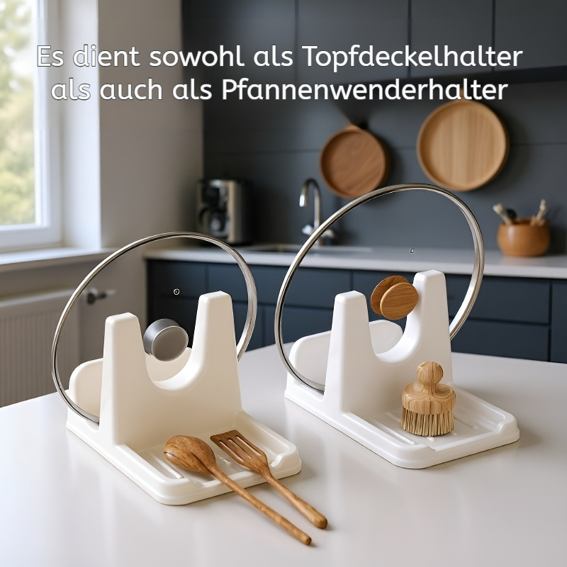 Multifunktionales Topfdeckel-Abtropfregal und Gemüse-Aufbewahrung