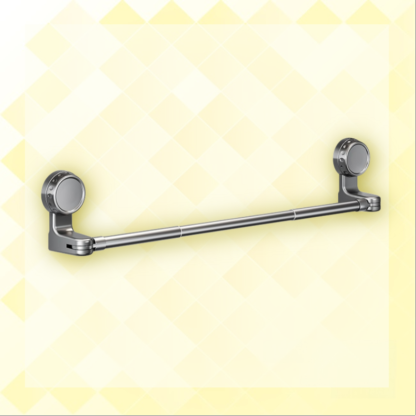 Schwenkbares und ausziehbares Badezimmerregal aus Edelstahl mit Saugnäpfen