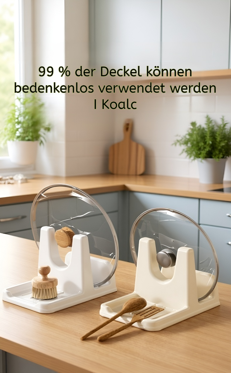 Haushaltshelfer: Regal für Topfdeckel und Gemüse