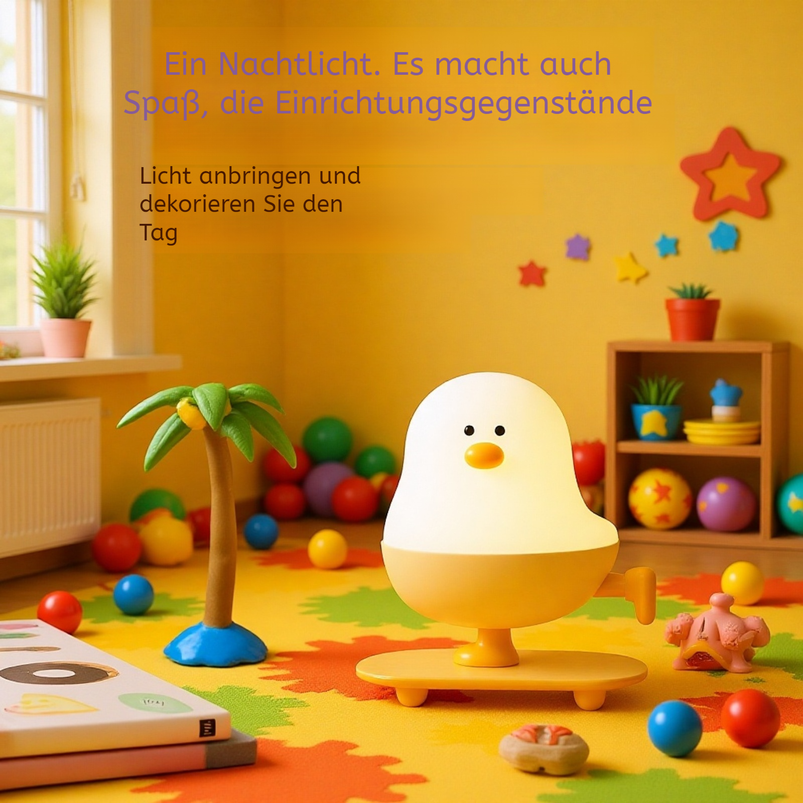 Kreatives kleines Hühnchen Nachtlicht – Süßes Cartoon-Tier-Nachtlicht