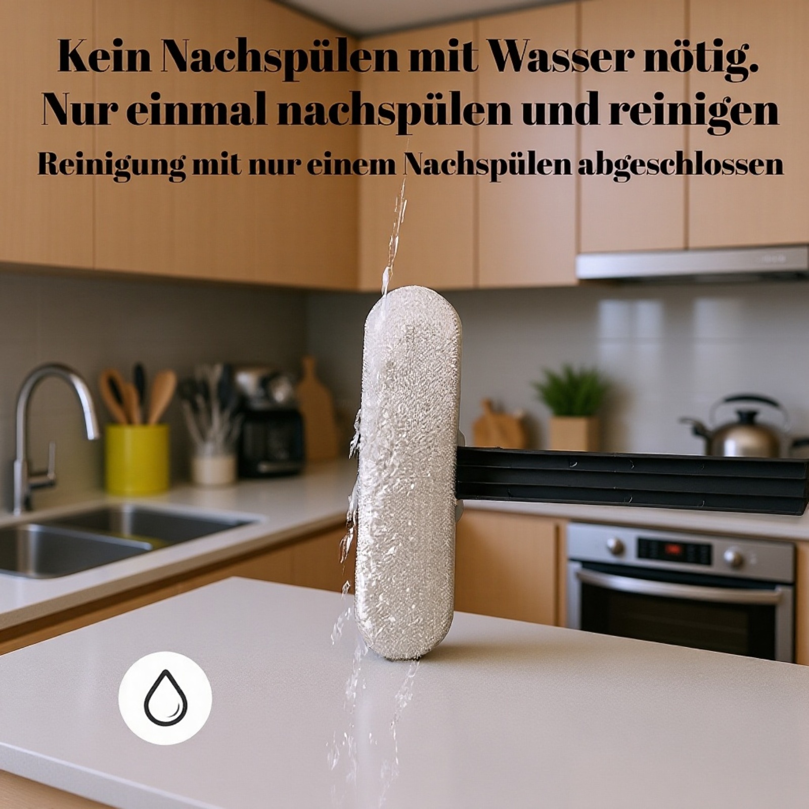 Effektive Reinigung großer Fensterflächen mit breiter Bürste