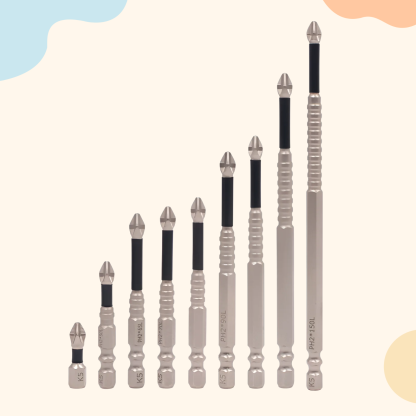 K5 Magnetischer, rutschfester Bit mit Gewinde, stoßfest für Schraubendreher
