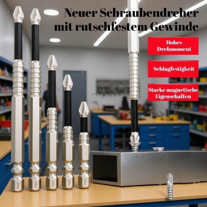 K5 Magnetischer, rutschfester Bit mit Gewinde, stoßfest für Schraubendreher