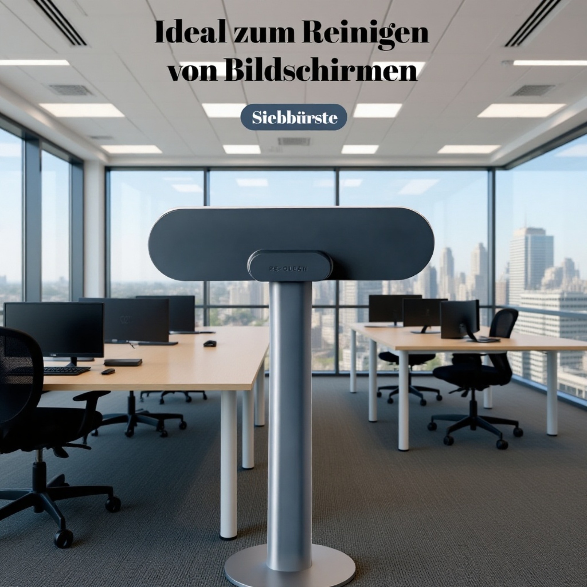 Breiter, abnehmbarer Fensterreinigungsbürste mit langem Griff